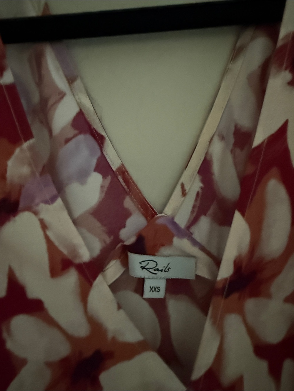 Rails V-Neck Floral Dress in Pink, Red & Purple